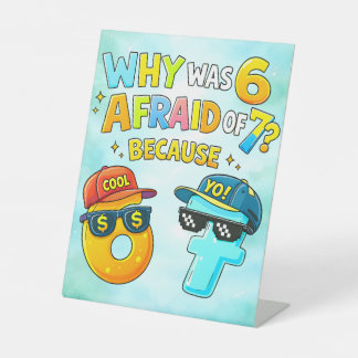 Signe De Table Funny Maths Numbers Joke Desk Art for Kids