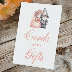 Signe De Table Garden Gnome Cartes et cadeaux de mariage rustique