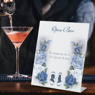 Signe De Table Gay Grooms Regency Roses bleus