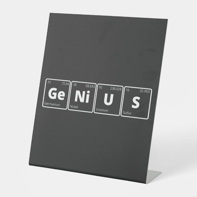Signe De Table Genius - Periodic Table (Recto)