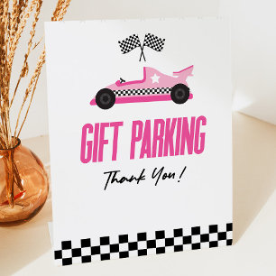 Signe De Table Gift Parking Pink Race Voiture Table