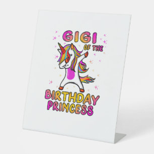 Signe De Table Gigi de la princesse d'anniversaire - Grand-mère D