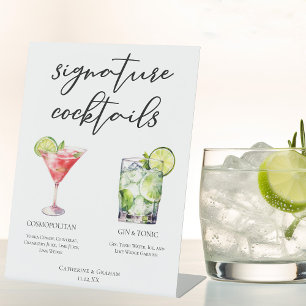 Signe De Table Gin cosmopolite & Cocktails Signature Tonique Menu