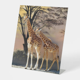 Signe De Table Giraffes et arbres Mug