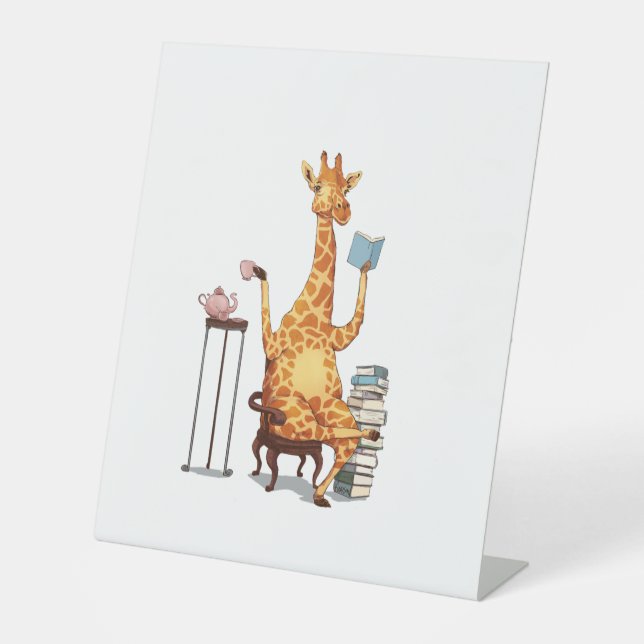 Signe De Table Giraffes, livres et cadeaux de thé (Recto)