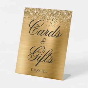 Signe De Table Glittery Gold Foil Classic Elegance Cartes et Cade