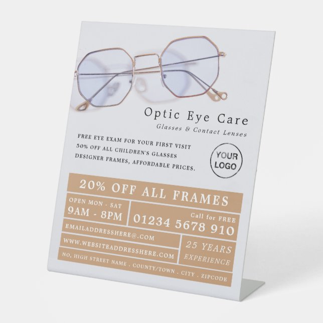 Signe De Table Gold Frames, Opticien, Praticien Technique (Recto)