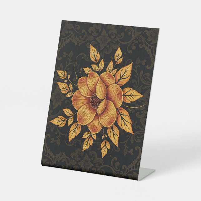 Signe De Table Golden Bloom Floral (Recto)
