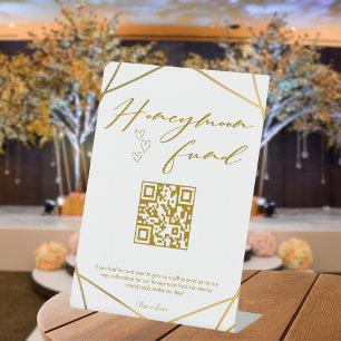 Signe De Table Golden Calligraphy Honmoon Fund QR Code Mariage