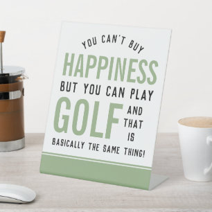 Signe De Table Golf est le bonheur Funny Golf Lover cadeaux