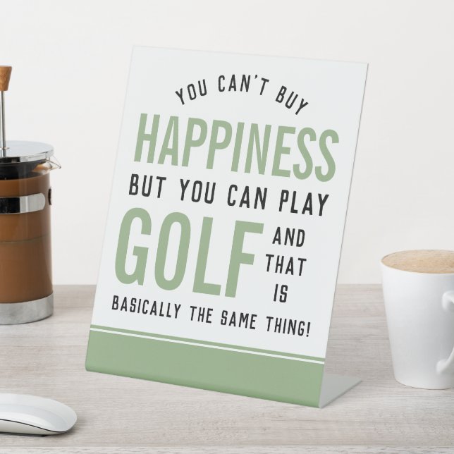 Signe De Table Golf est le bonheur Funny Golf Lover cadeaux (In SItu)