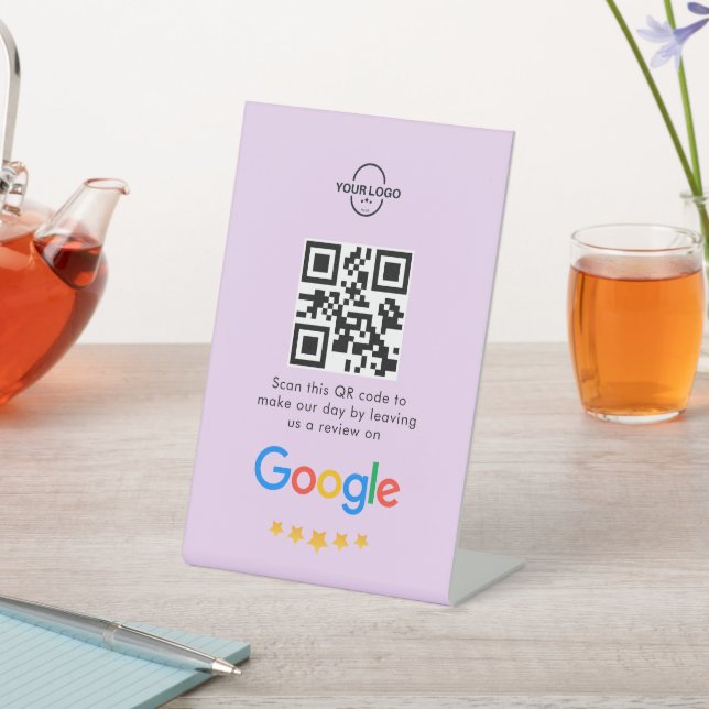 Signe De Table Google Avis | Business Review Link QR Code (In SItu)