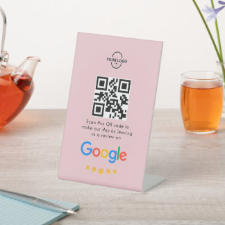 Signe De Table Google Avis | Business Review Link QR Code