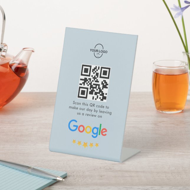 Signe De Table Google Avis | Business Review Link QR Code (In SItu)