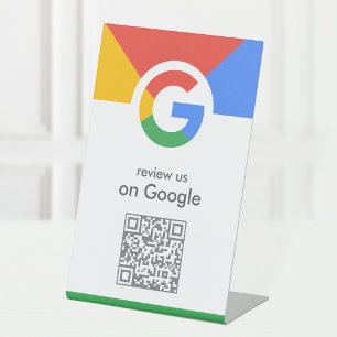 Signe De Table Google Avis Business Review Link QR Code