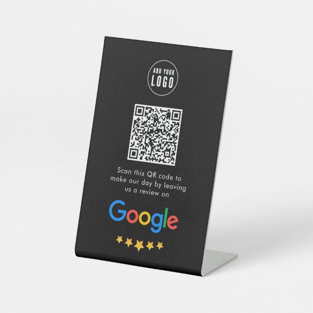 Signe De Table Google Avis | Business Review Link QR Code (Recto)