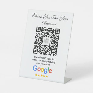 Signe De Table Google Avis   Business Review Link QR Code