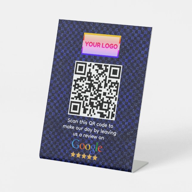 Signe De Table Google Avis | Code QR de lien d'avis d'entreprise  (Recto)