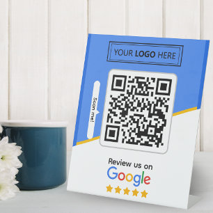 Signe De Table Google Avis Code QR de lien d'avis d'entreprise