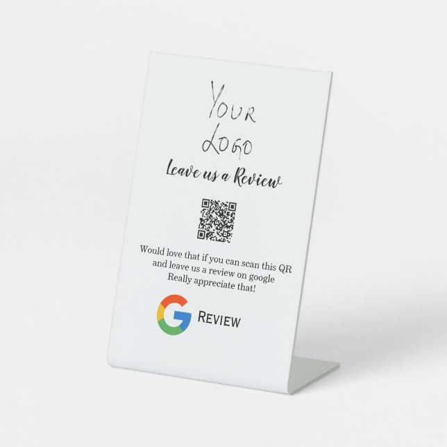 Signe De Table Google examen logo de l'entreprise Analyser QR exa (Recto)
