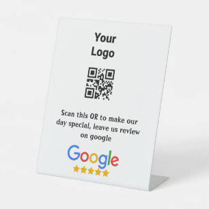 Signe De Table Google examen scanner QR ajouter le nom du logo de