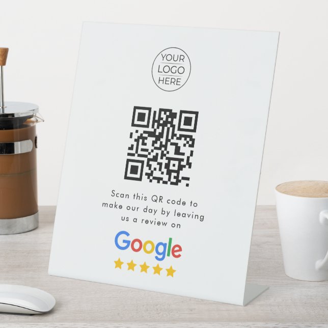Signe De Table Google QR Code Business Review (In SItu)