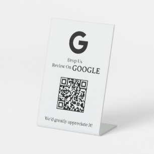 Signe De Table Google Review QR Code Commentaires professionnel
