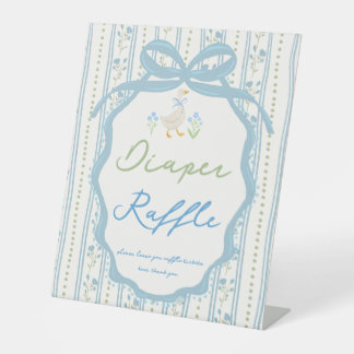 Signe De Table Goose nursery rhymes baby shower diaper raffle