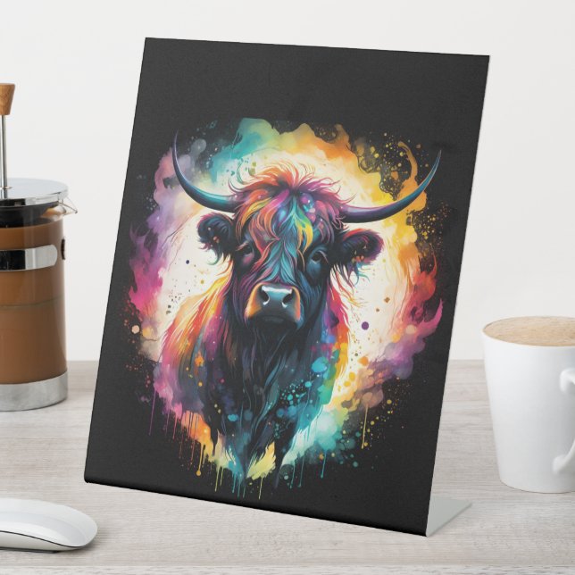 Signe De Table Grace Ghoost : Vache Holographique Spectrale, (In SItu)