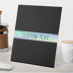 Signe De Table Gradient coloré moderne et texte modifiable