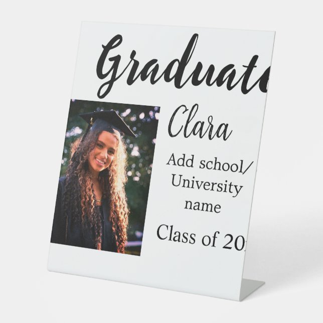 Signe De Table Graduation ajouter nom classe de 20xx félicitation (Recto)