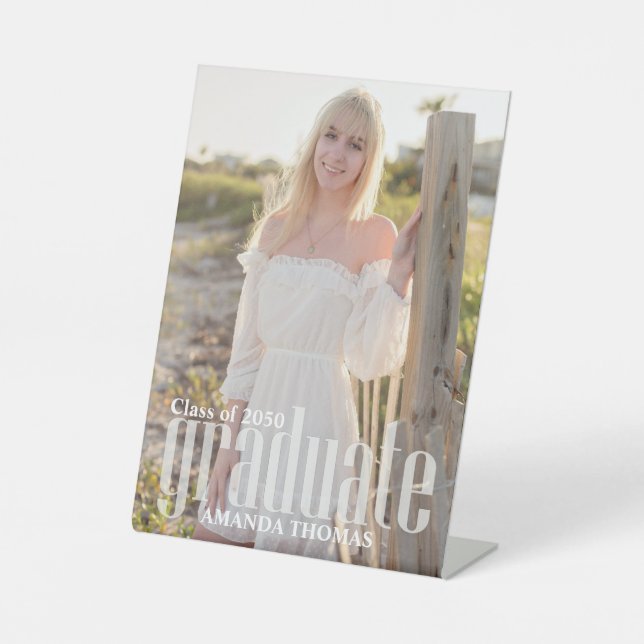 Signe De Table Graduation moderne minimaliste Photo simple (Recto)