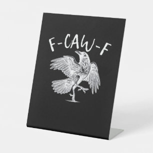 Signe De Table Graphique vintage F-Caw-F Raven