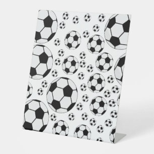 Signe De Table Graphisme de ballon de football classique Fan de s