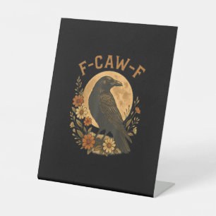 Signe De Table Graphisme d'humour adulte oiseau gothique drôle co