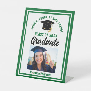 Signe De Table Green Graduate Custom Graduate Photo Party