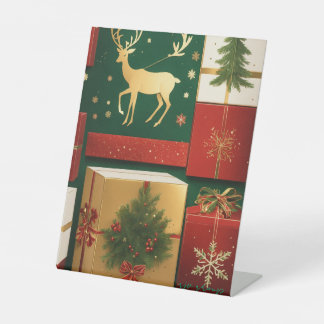 Signe De Table Green Reindeer Ugly Christmas Sweater Pattern –...