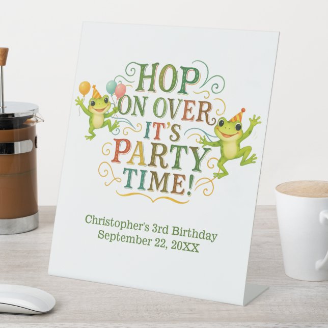 Signe De Table Grenouille personnalisée Enfants Enfants Garçon fi (In SItu)