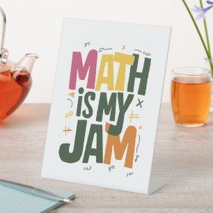 Signe De Table Groovy Math est mon truc premier jour de rentrée s