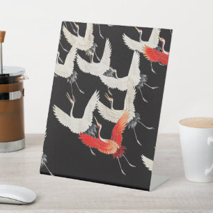 Signe De Table Grues volantes : Japonais Bird Kimono Art