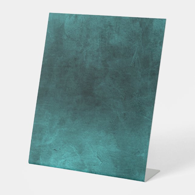 Signe De Table Grunge foncé - Turquoise (Recto)