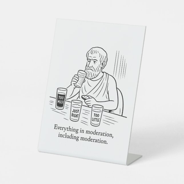 Signe De Table Guide d'Aristote pour la modération (Recto)