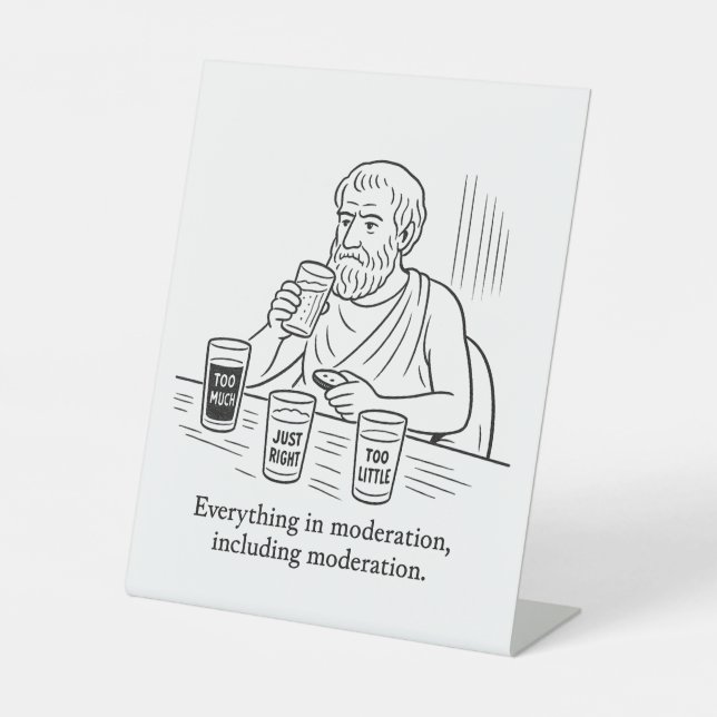 Signe De Table Guide d'Aristote pour la modération (Recto)
