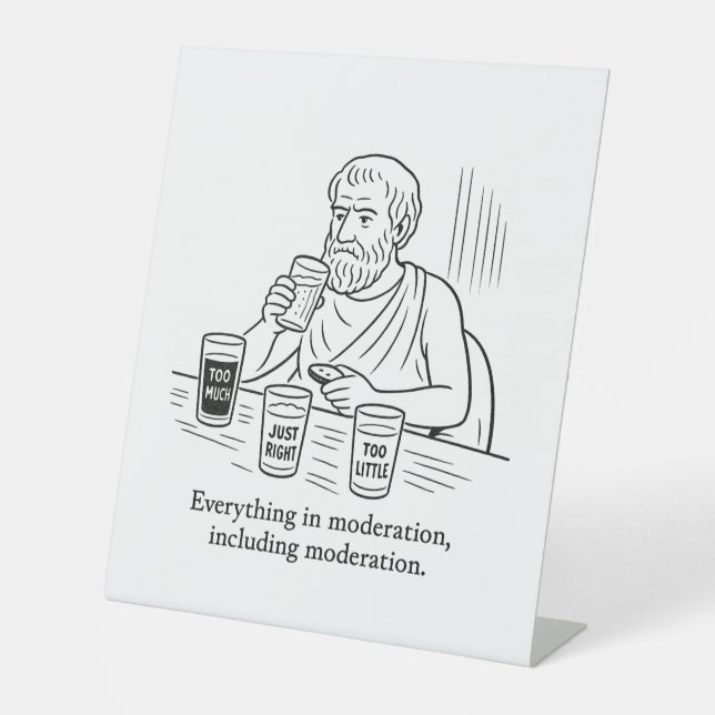 Signe De Table Guide d'Aristote pour la modération (Recto)