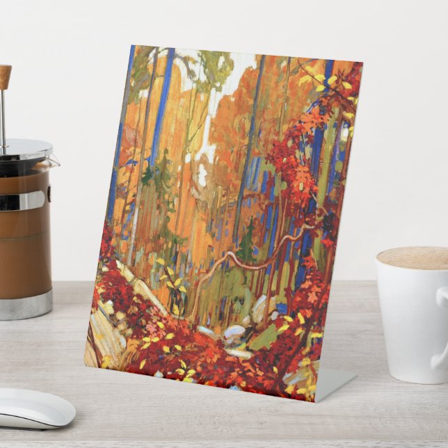 Signe De Table Guirlande d'automne, Peinture colorée, (In SItu)