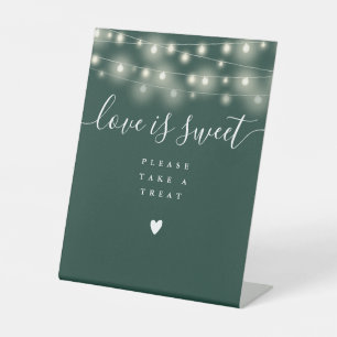 Signe De Table Guirlande Émeraude Verte Love Is Sweet Favor
