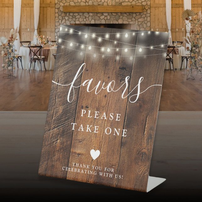 Signe De Table Guirlande lumineuse Rustique Bohème Grange Bois Fa (Créateur téléchargé)