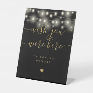 Signe De Table Guirlande Lumineuse "Wish You Were Here" Noir et O