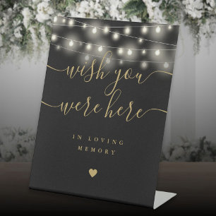 Signe De Table Guirlande Lumineuse "Wish You Were Here" Noir et O