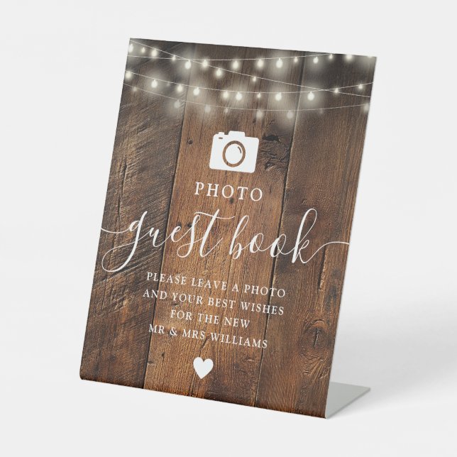 Signe De Table Guirlandes Lumineuses Rustique Bois Grange Livre d (Recto)